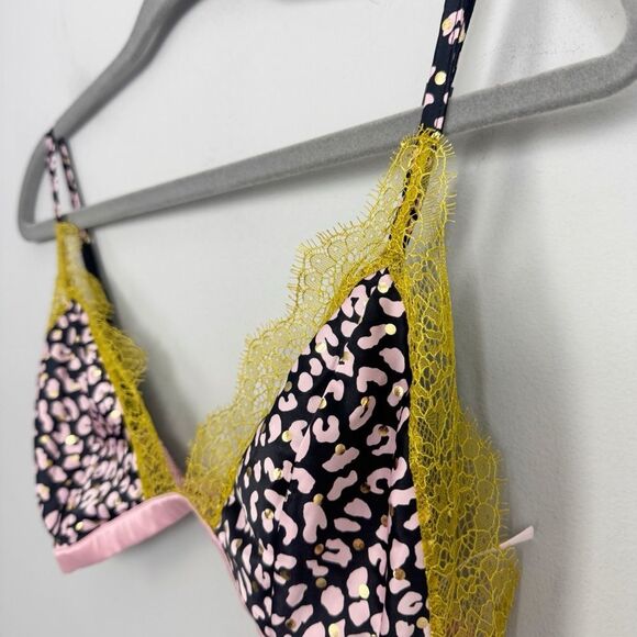 VICTORIA’S SECRET | NEW Leopard Print Lace Trim Bralette Women’s Size X-Large - Picture 2 of 9
